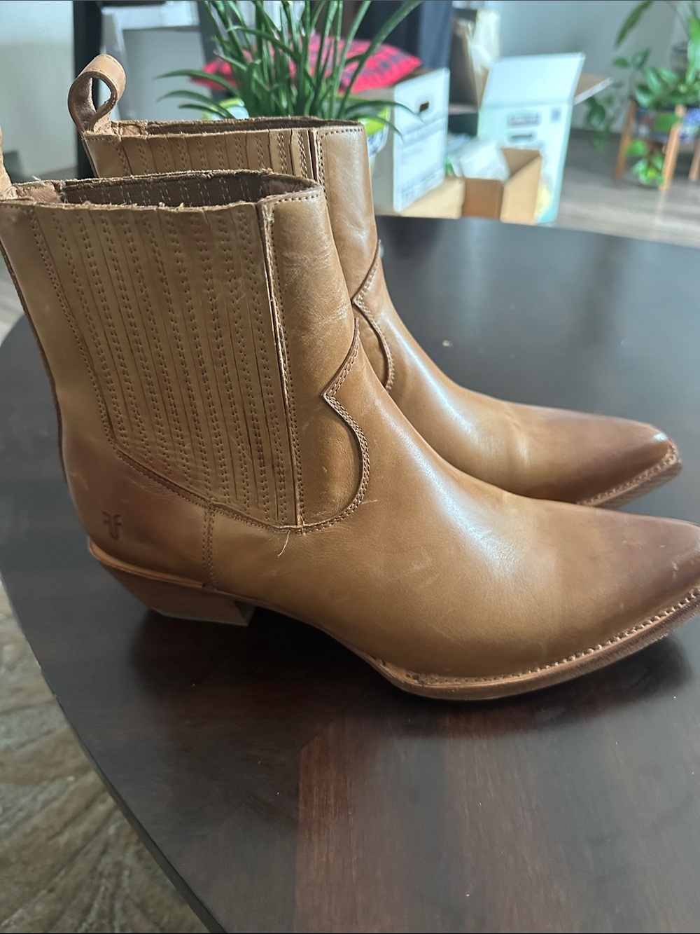 Frye SACHA CHELSEA Tan Bootie Size 10 NWOB